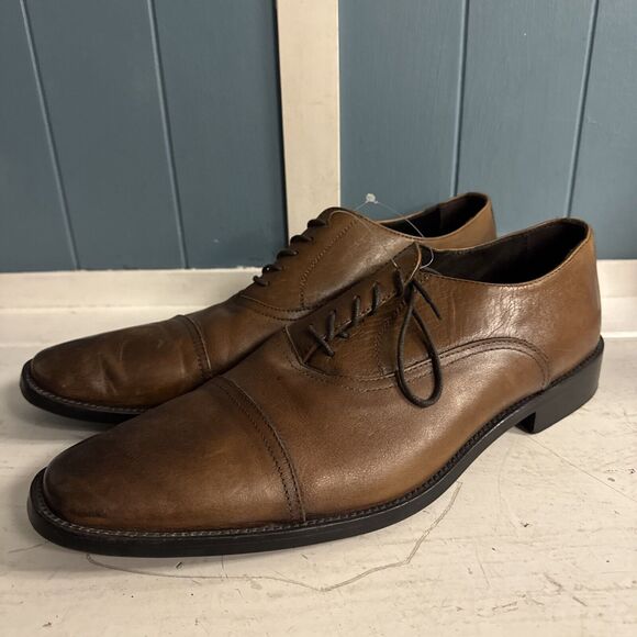 To Boot By Adam Derrick New‎ York Cap Toe Burnished Oxfords Shoes Men\'s Size 13